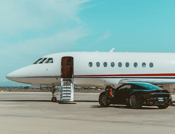 luxury private jet interior Vegas trip